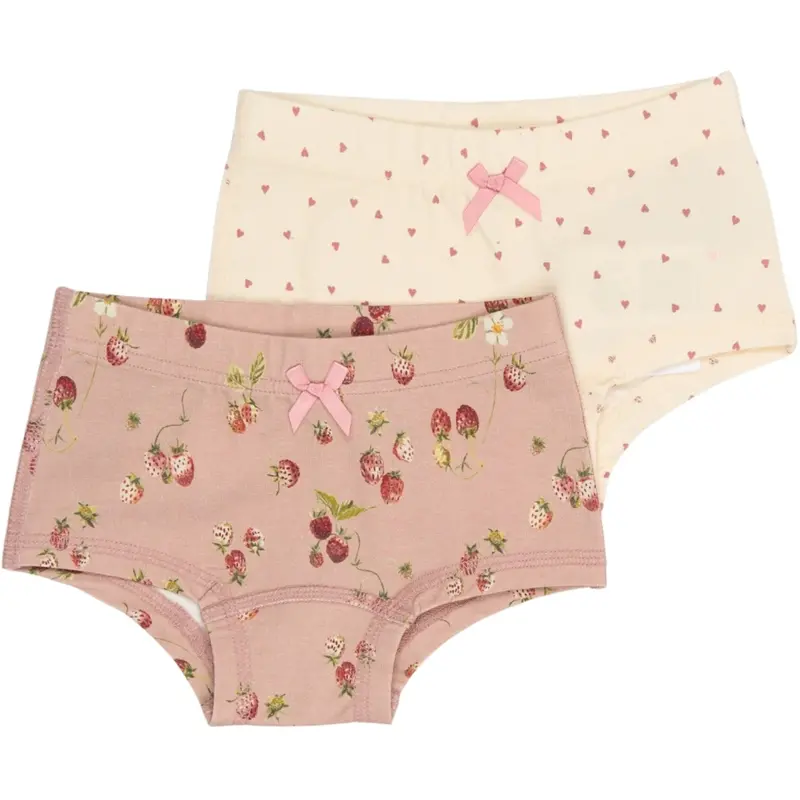 Petit Piao Misty Rose Strawberry Aop Ppstar Hipsters 2-Pack 1