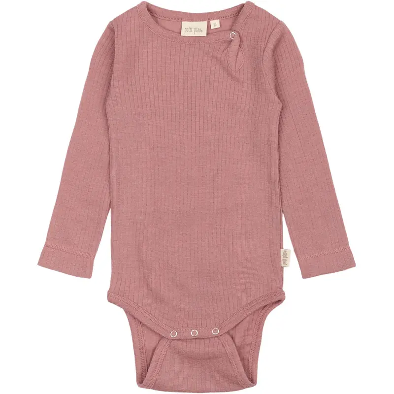 Petit Piao Nostalgic Rose Ppdante Body L/S Merino Wool 1