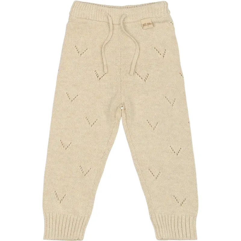 Petit Piao Off White Ppdaqa Knit Pants 1