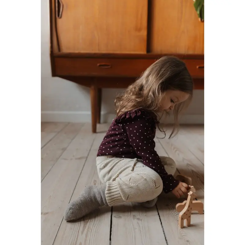 Petit Piao Off White Ppdaqa Knit Pants 3