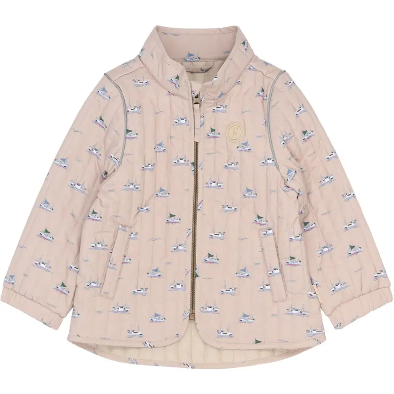 Petit Piao Oxford Tan Boat Aop Ppever Thermo Jacket 1