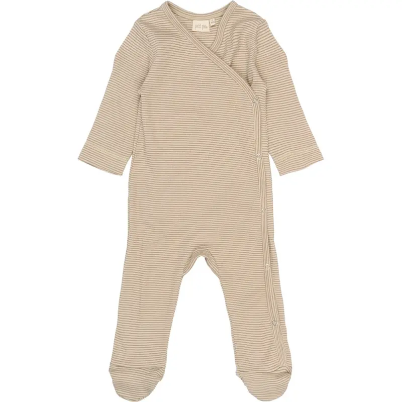 Petit Piao Pure Cashmere/Dark Off White Ppdian L_S Jumpsuit Fold Feet Nb Noos 1