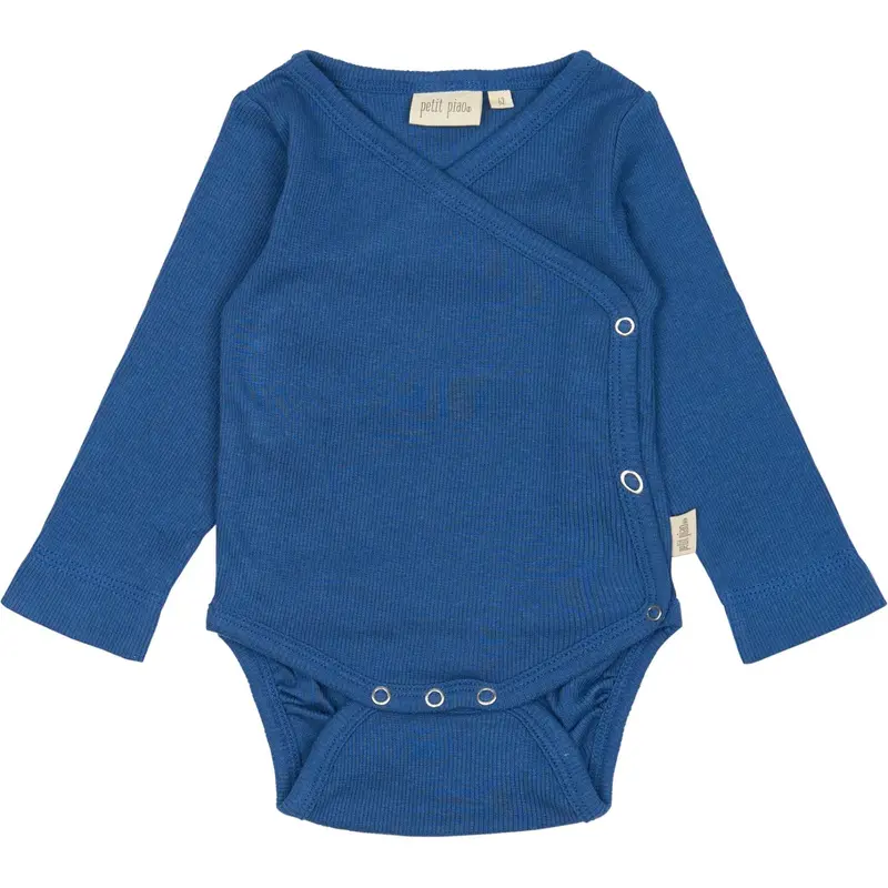 Petit Piao True Blue Ppdi Body L/S Fold Over Noos 1