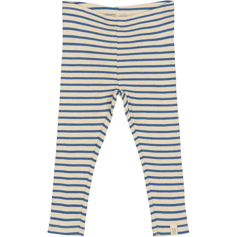Petit Piao True Navy/Off White Legging Modal Striped 1