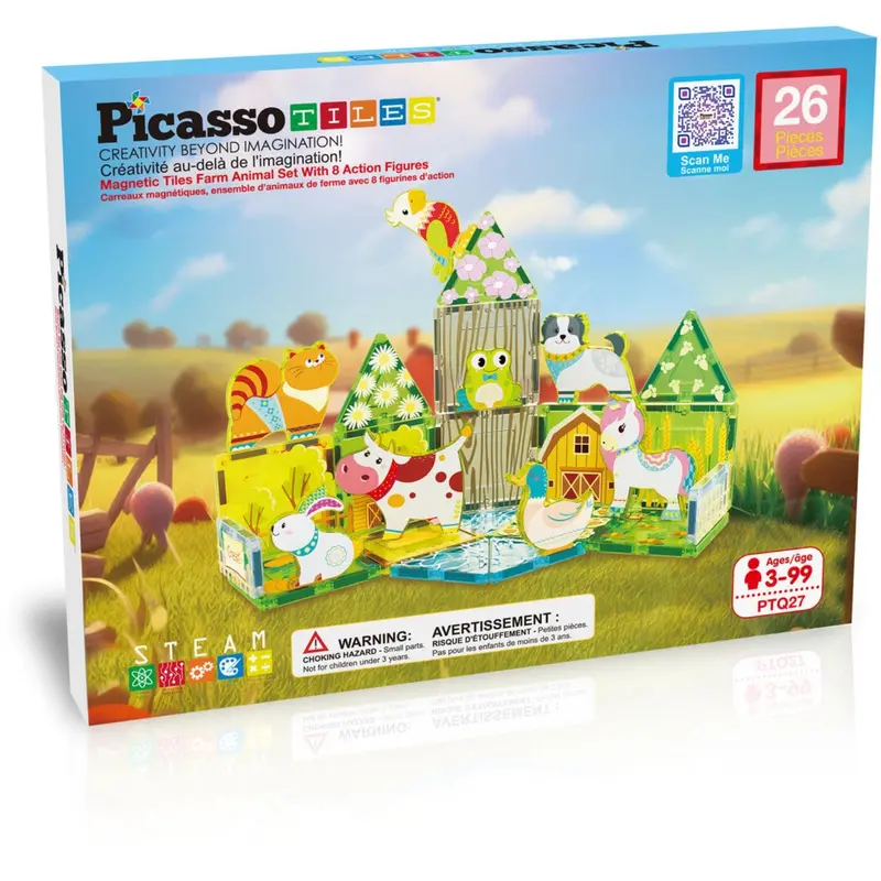 Picasso Tiles Picasso Tiles 26 Stk Magnetiske Byggesæt Farm 1