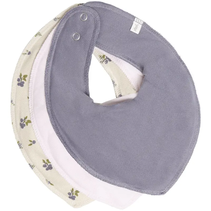 Pippi Blue Granite Bandana Bib Girl -Aop (3-Pack) 1