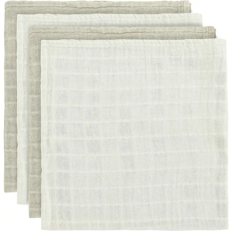Pippi Dried Sage Muslin Cloth Solid (4-Pack) 1