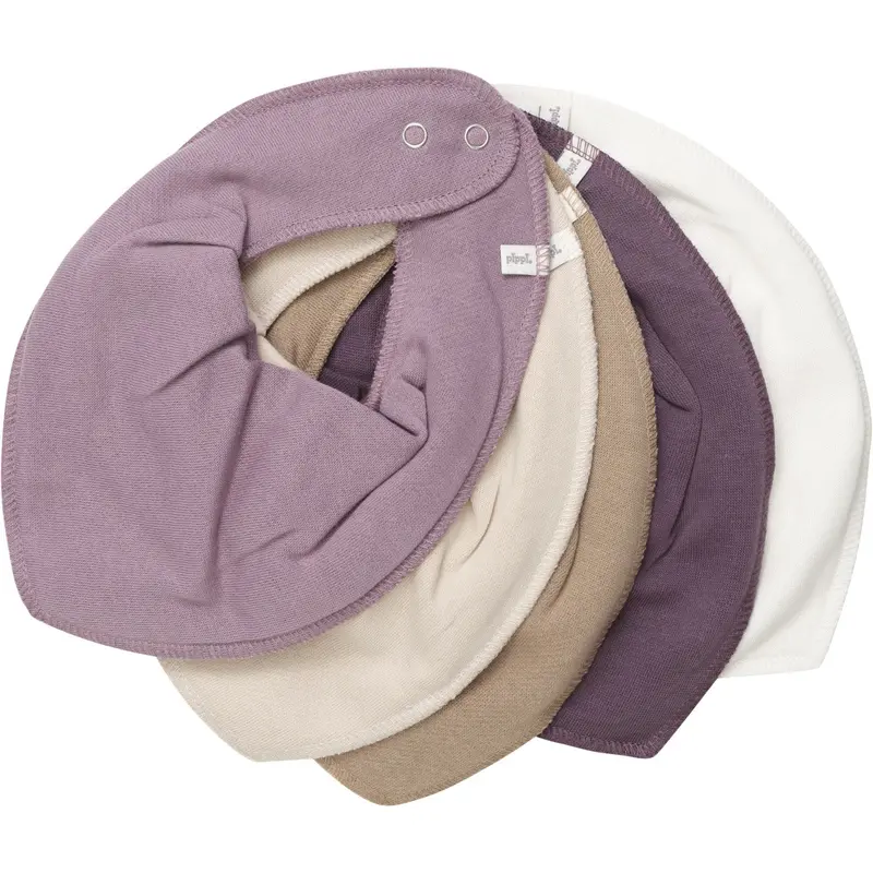Pippi Elderberry Bandana Bib - Solid (5-Pack) 1