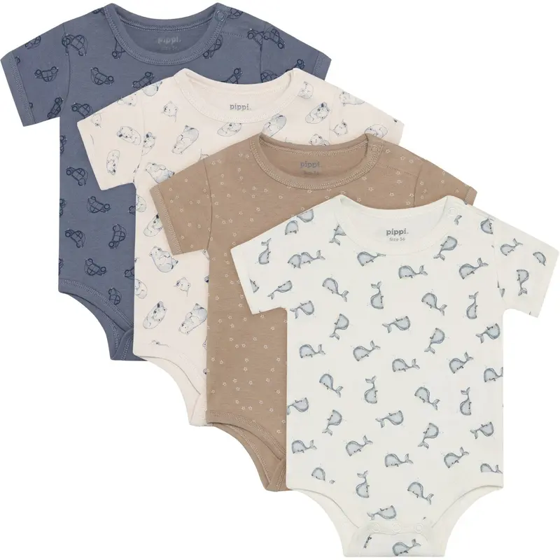 Pippi Flint Stone Body Ss Ao-Printed (4-Pack) 1