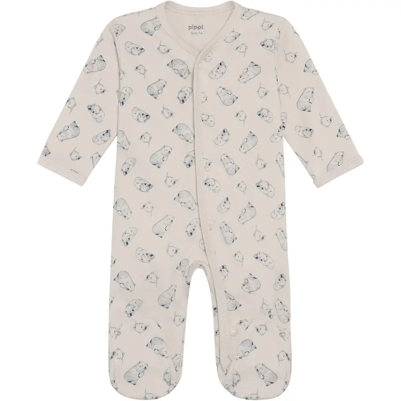 Pippi Flint Stone Nightsuit W/F -Buttons 2-Pack 4
