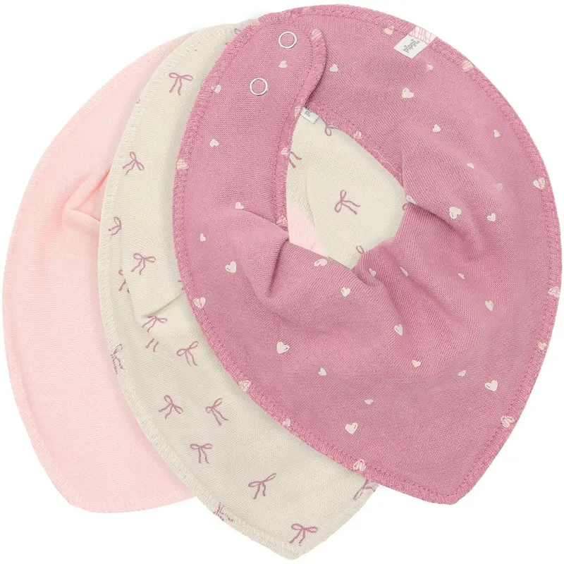 Pippi Mauve Orchid Bandana Fabric Bib Girl - Aop (3-Pack) 1