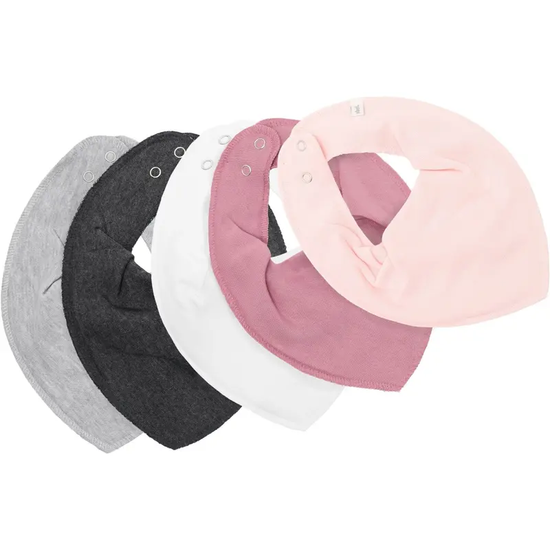 Pippi Mauve Orchid Bandana Fabric Bib - Solid (5-Pack) 1