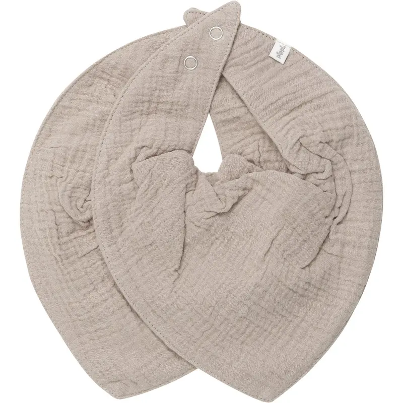 Pippi Mocha Meringue Bib Muslin (2-Pack) 1
