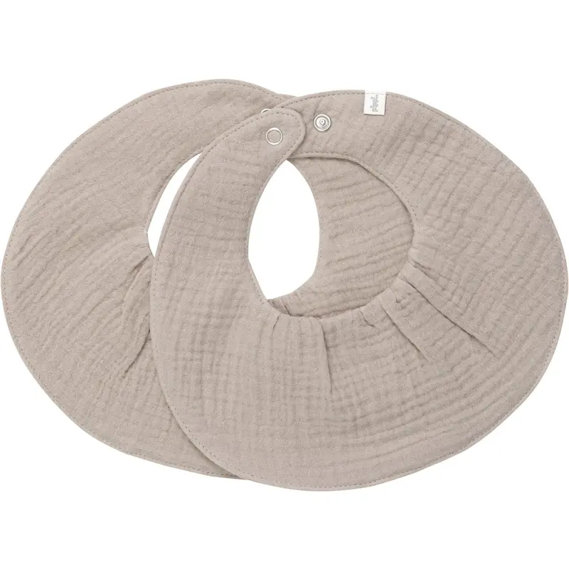 Pippi Mocha Meringue Bib Muslin (2-Pack) 1