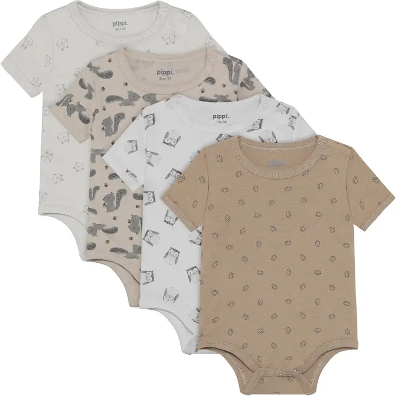 Pippi Rainy Day Body Ss Ao-Printed (4-Pack) 1