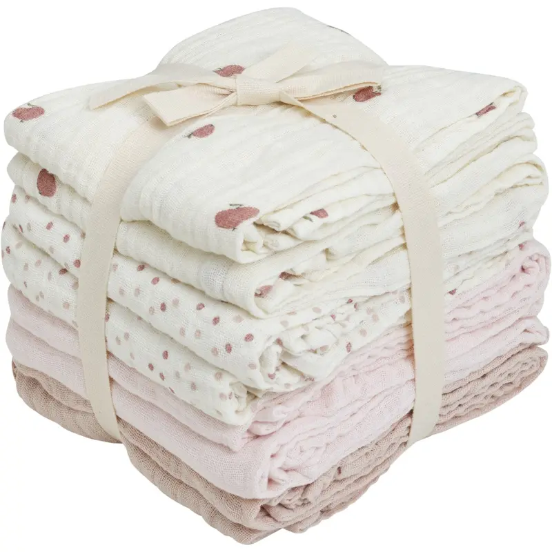 Pippi Rose Dust Muslin Cloth (8-Pack) 1
