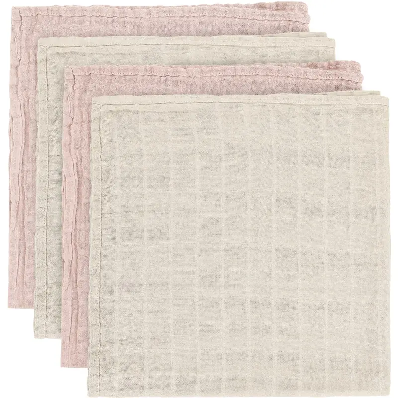 Pippi Shadow Gray Muslin Cloth Solid (4-Pack) 1