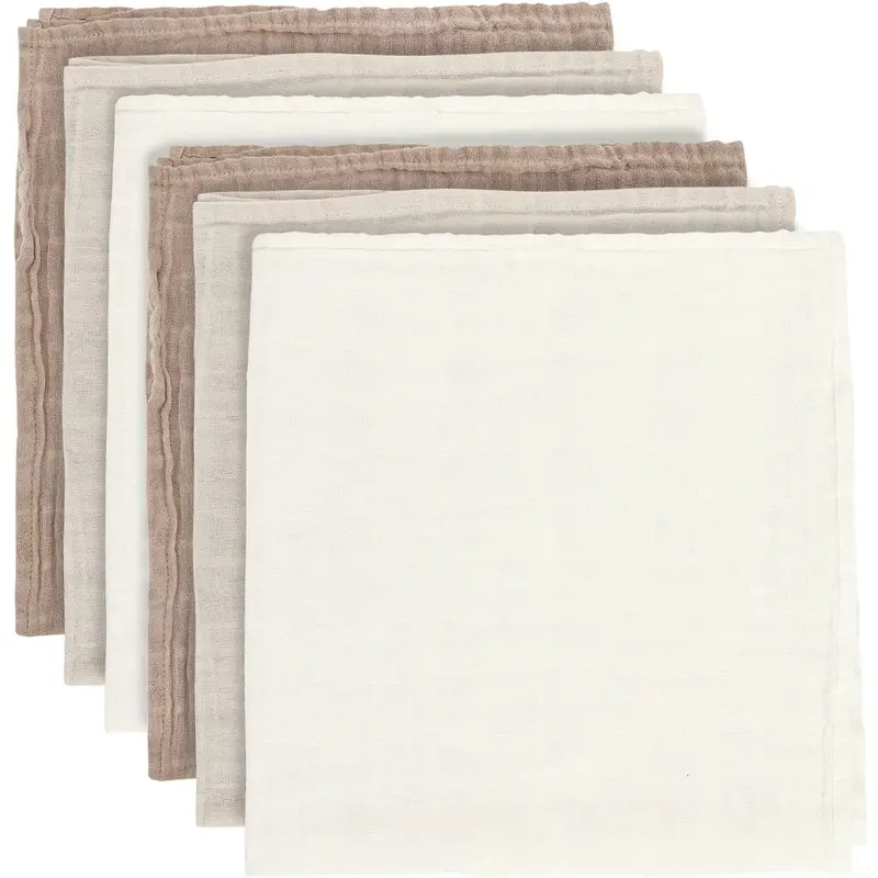 Pippi Taupe Gray Muslin Cloth (6-Pack) 1