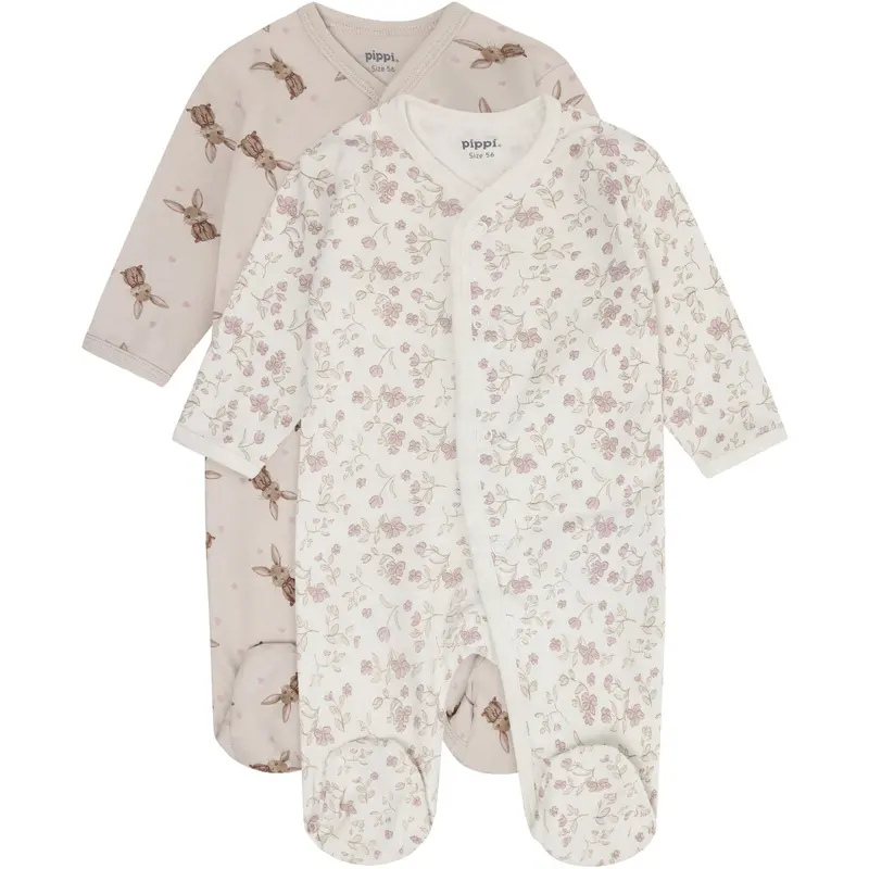 Pippi Violet Ice Nightsuit W/F -Buttons 2-Pack 1