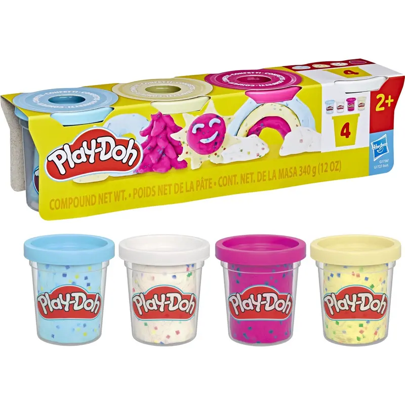 Play-Doh 4 Pack Specialty 340 G - Confetti Fun 1