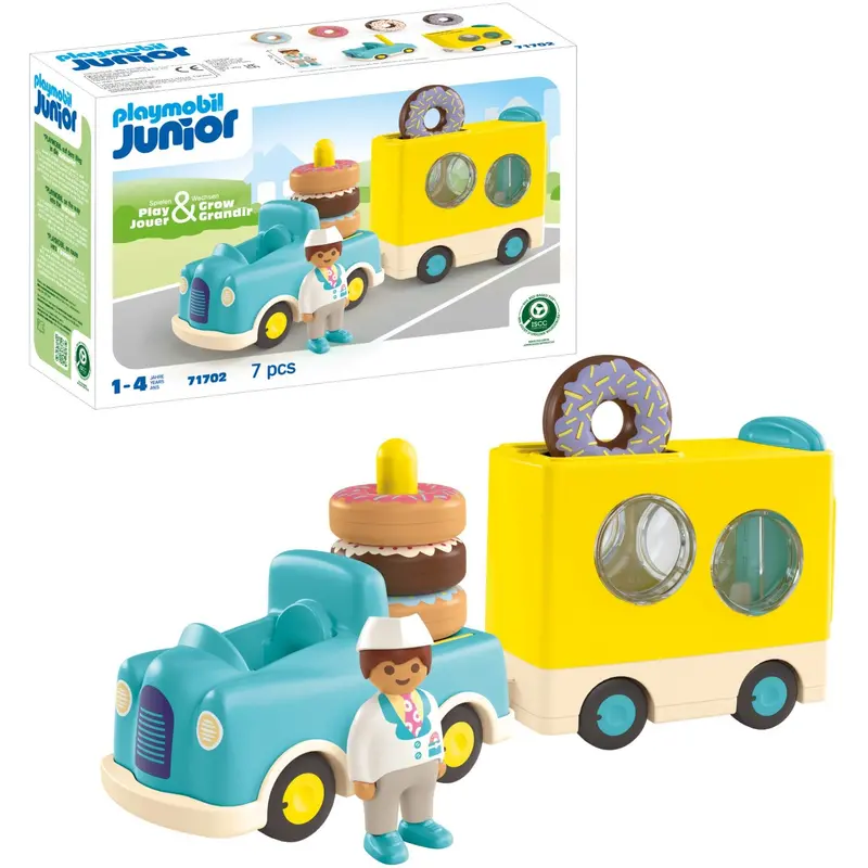 Playmobil® Junior Crazy Donut Truck With Stacking And Sorting Feature 1