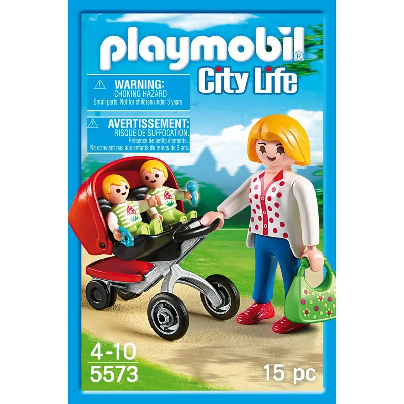Playmobil® Mother With Twin Stroller 1