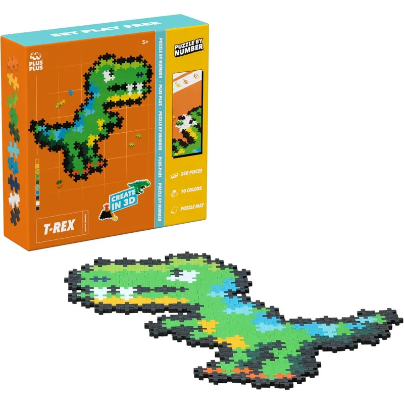Plus-Plus Puzzle By Number T-Rex 250 Pcs 1
