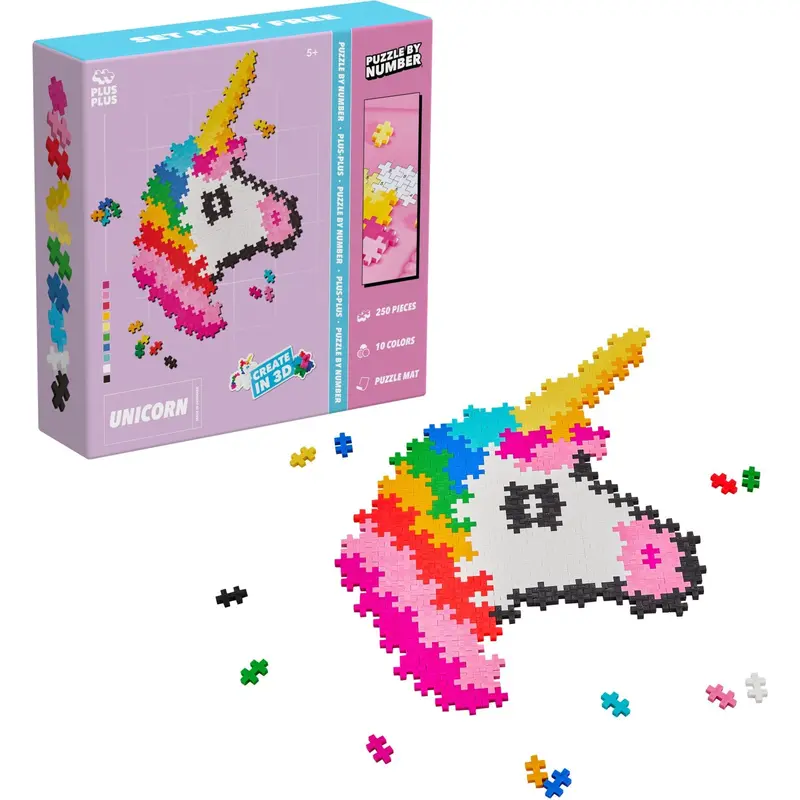 Plus-Plus Puzzle By Number Unicorn 250Pcs 1