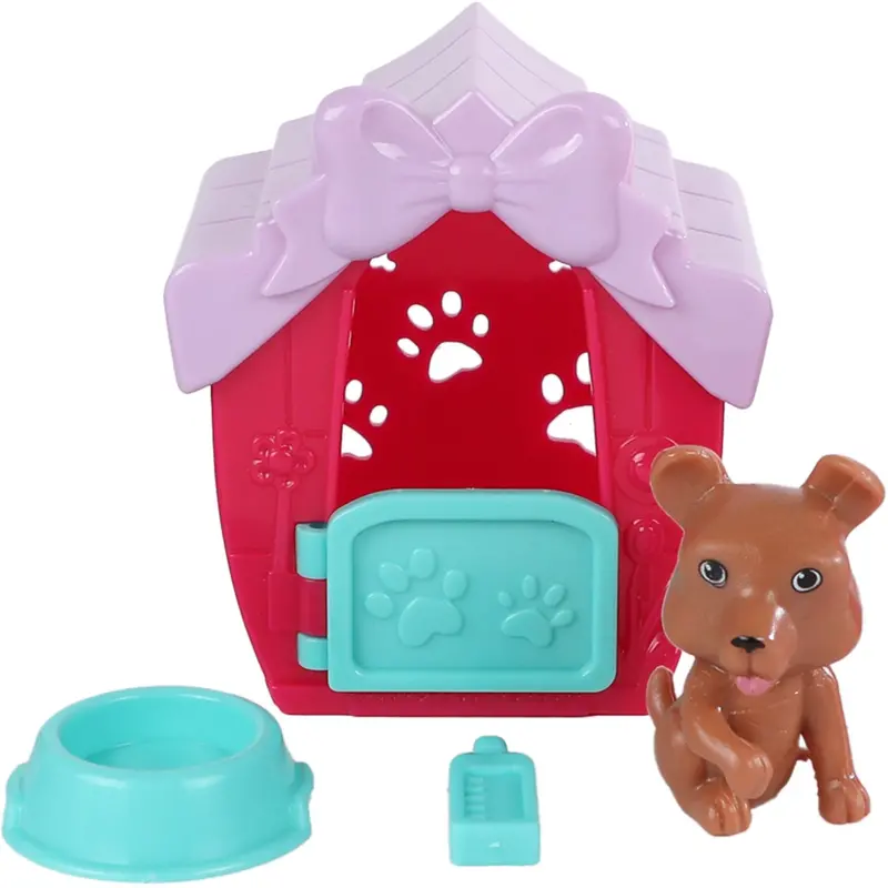 Pocket Money Brown Dog In Playhouse With Accessories 1