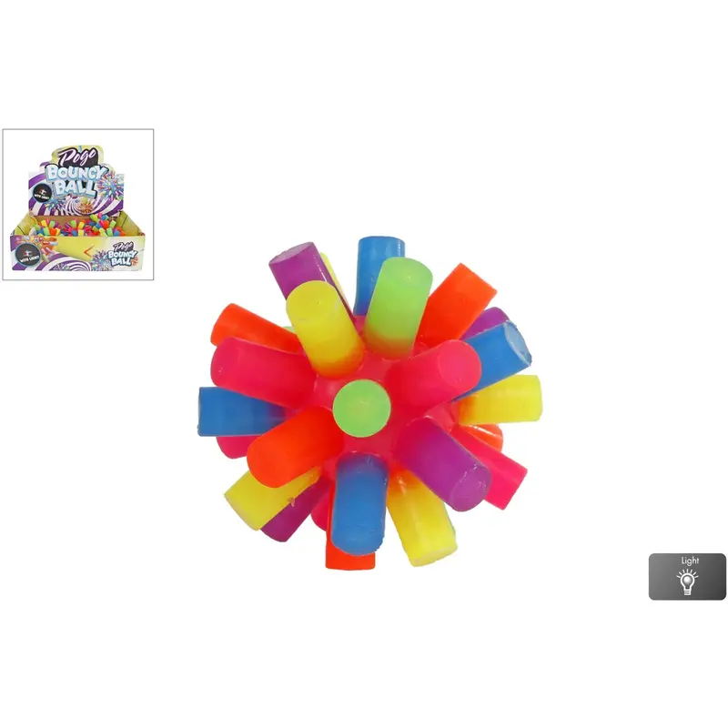 Pocket Money Pogo Bouncy Ball With Light 8 Cm Cdu 1