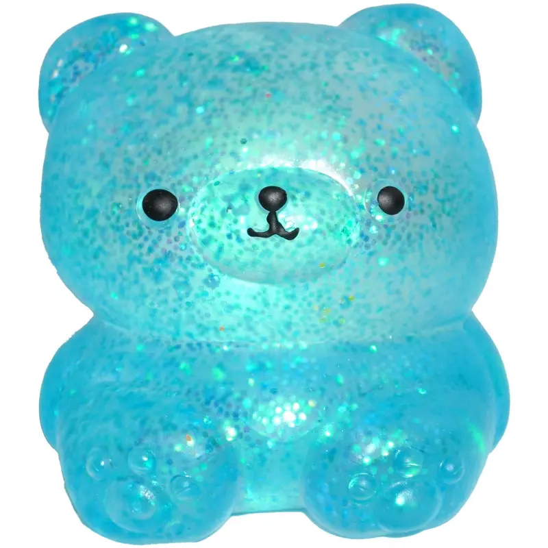 Pocket Money Squeeze Sugar Glitter Bear Blue 1