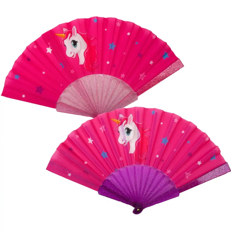 Pocket Money Unicorn Hand Fan Asst. Cdu 1