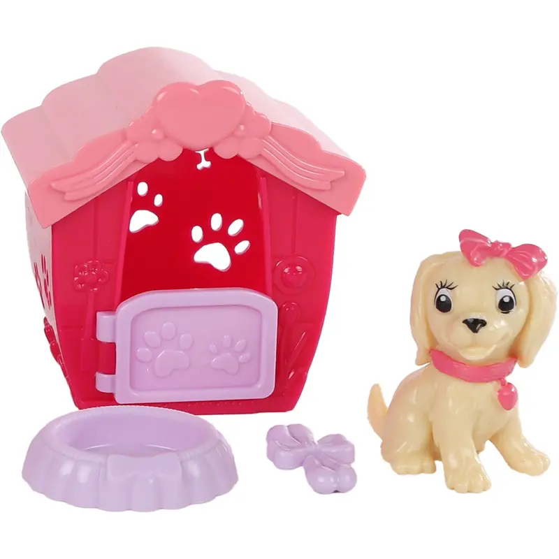 Pocket Money White Dog In Playhouse With Accessories 1