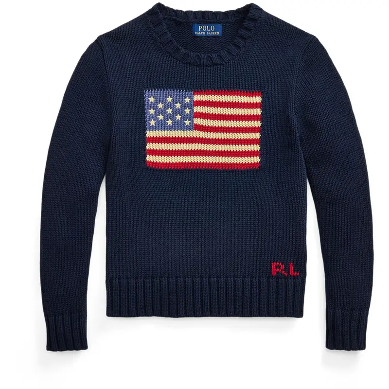 Polo Ralph Lauren Boy Long Sleeved Flag Sweater Hunter Navy 1