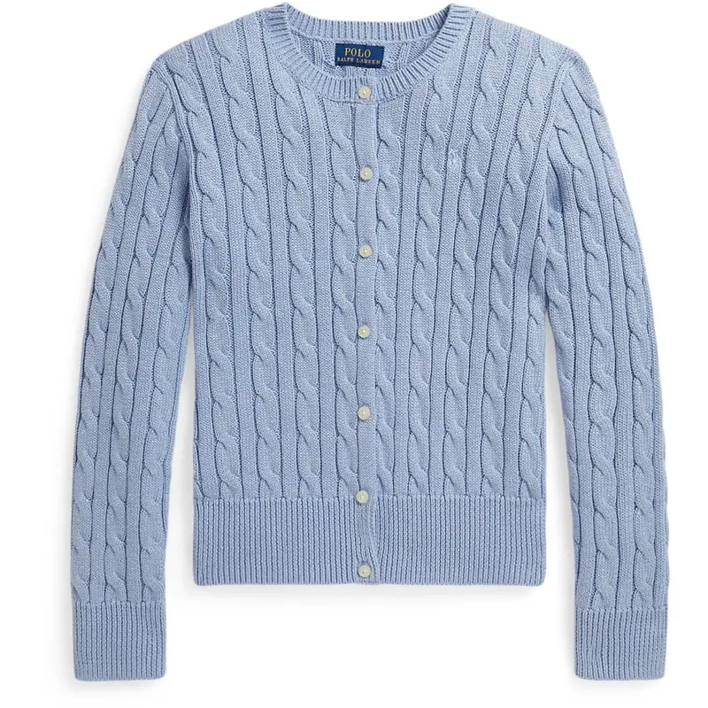 Polo Ralph Lauren Chambray Blue W/ Metallic Cardigan 3