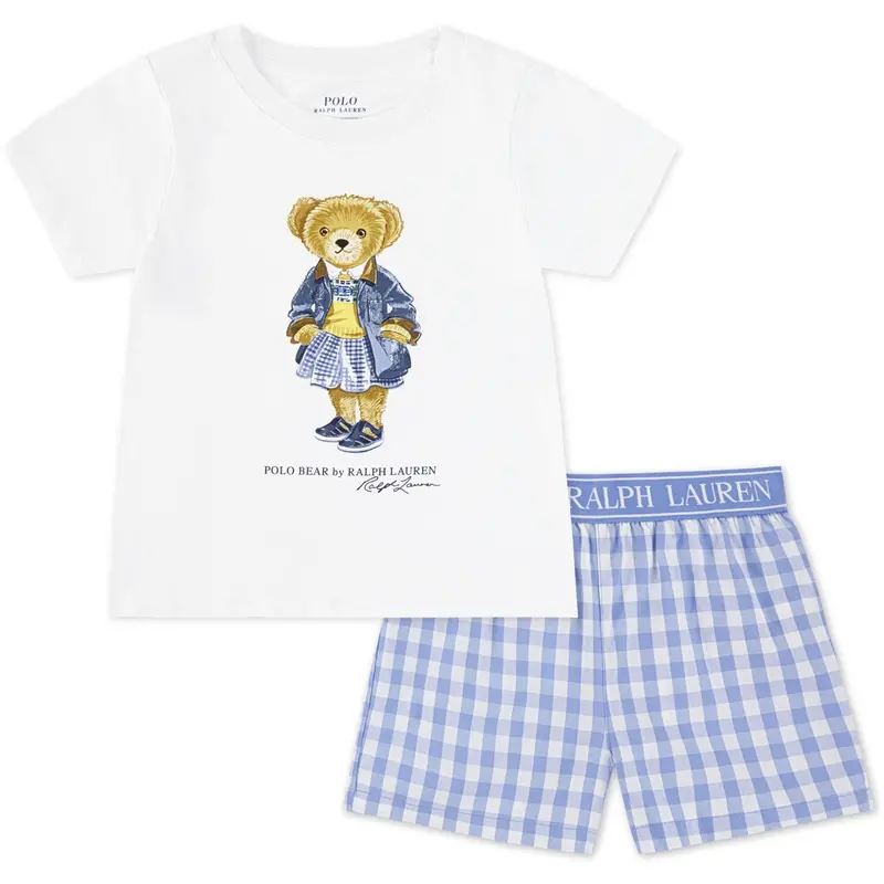 Polo Ralph Lauren Harbor Island Blue Bear S/S & Woven Ctn Short 1