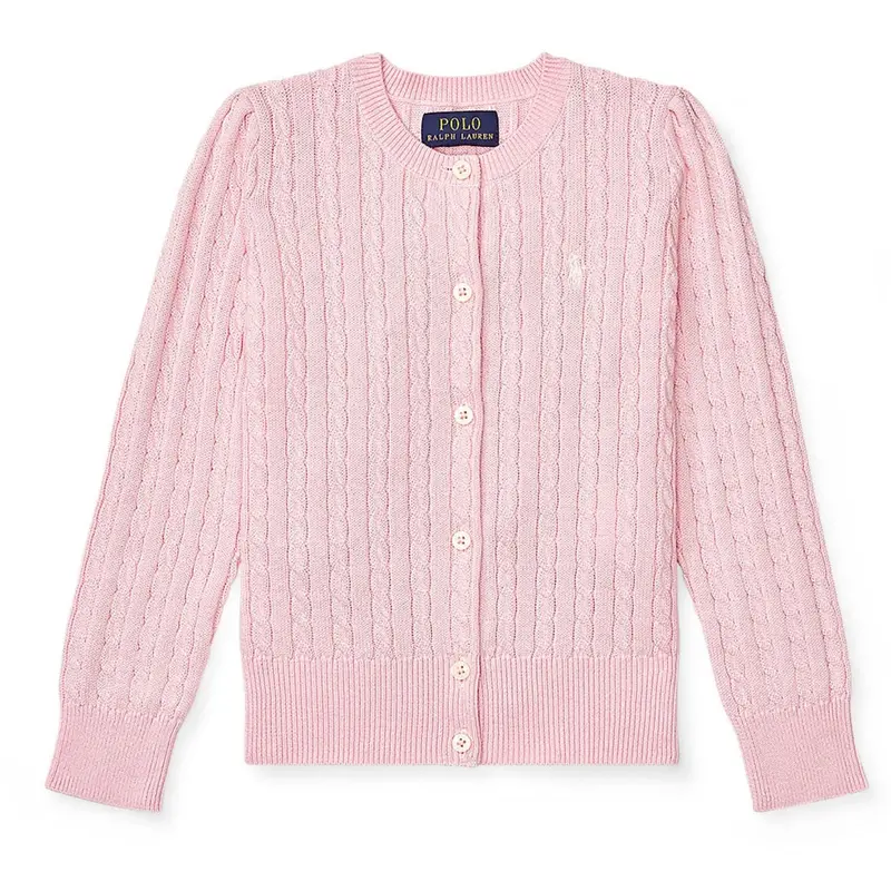 Polo Ralph Lauren Hint Of Pink Girl Cardigan 1