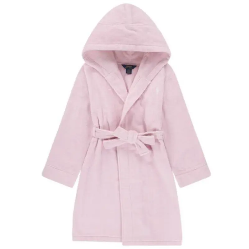 Polo Ralph Lauren Hint Of Pink Hooded Plush Terry Bathrob 1