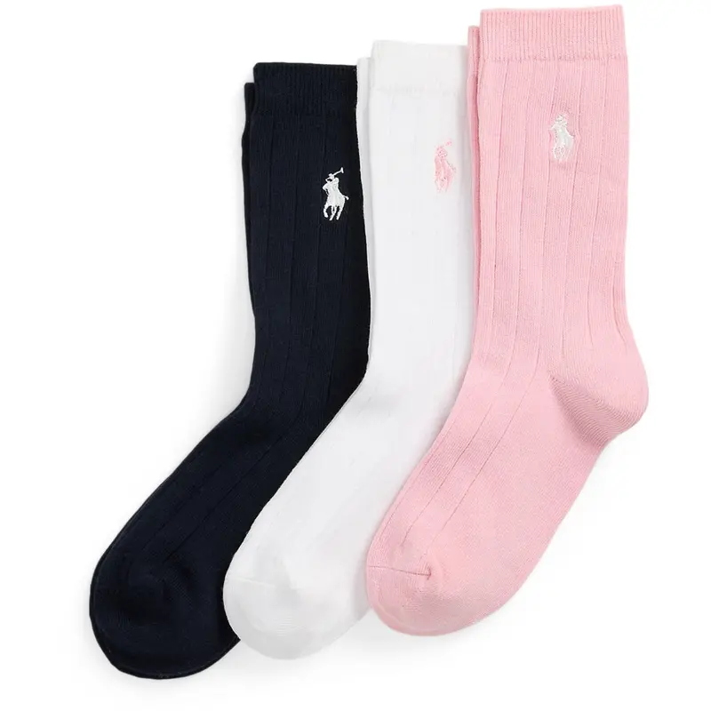 Polo Ralph Lauren Multi Girl Crew Sock 3-Pack 1