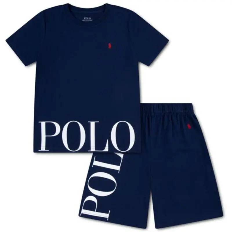 Polo Ralph Lauren Newport Navy Ss Tee/Shorts Multi Polo Set 1