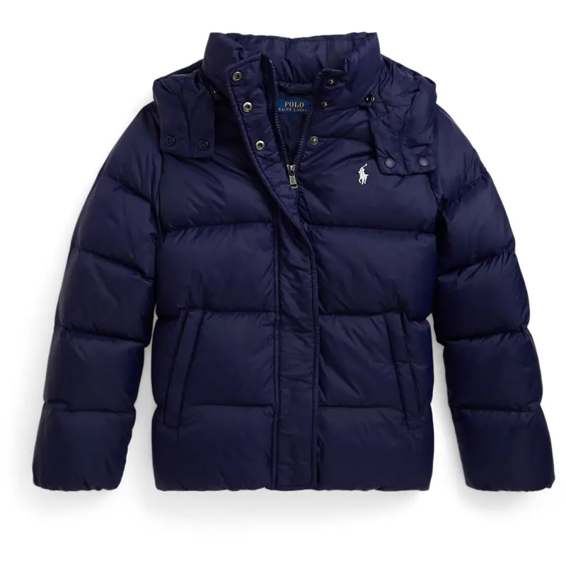 Polo Ralph Lauren Newport Navy W White Pp Girl Bomber Jacket 1