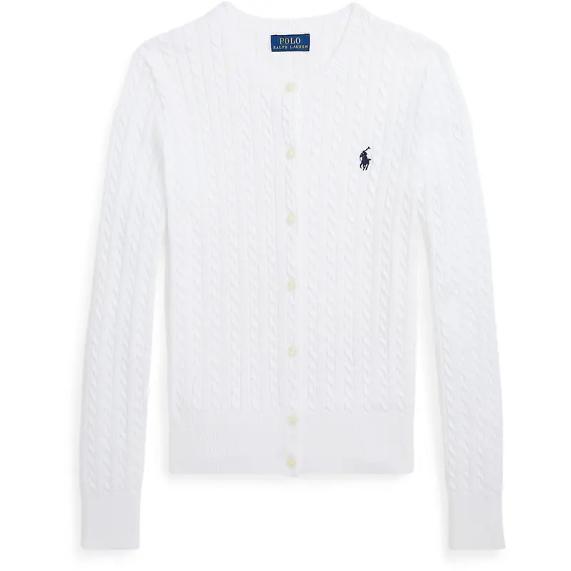 Polo Ralph Lauren Optic White W/ Navy Cardigan 1