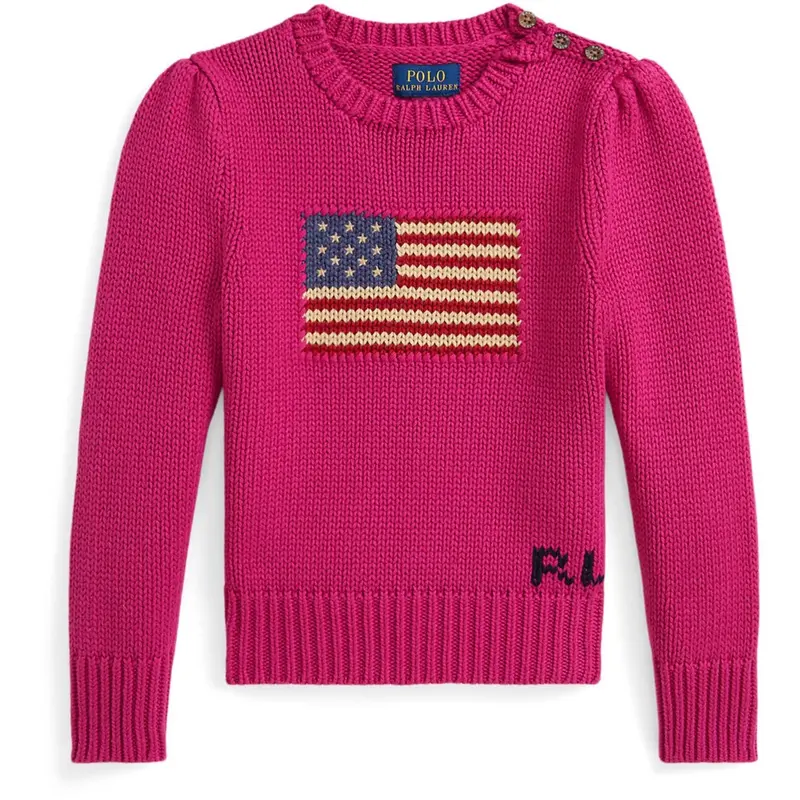 Polo Ralph Lauren Preppy Pink Girl Pullover 1