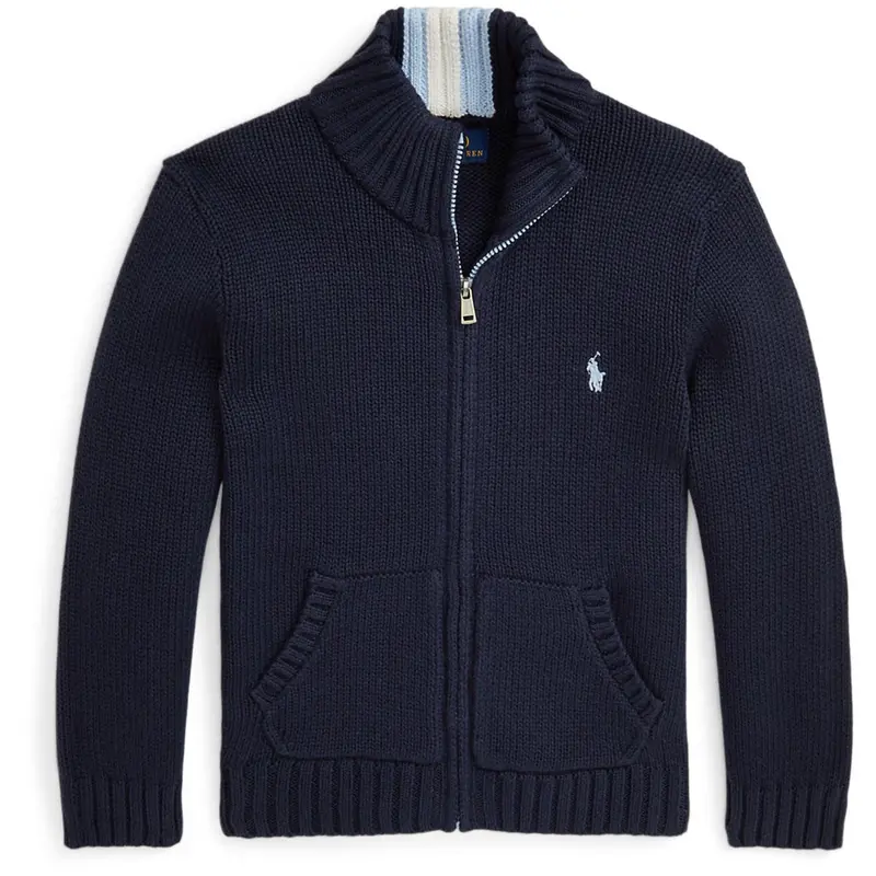Polo Ralph Lauren Rl Navy Boy Full Zip Sweater 1