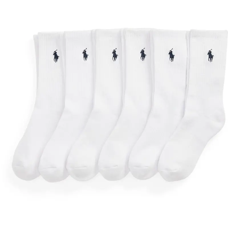 Polo Ralph Lauren White Crew Sock-6 Pack 1