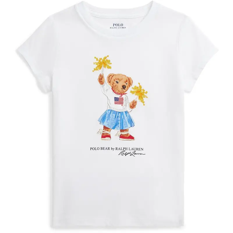 Polo Ralph Lauren White Sparkle Bear T-Shirt 1