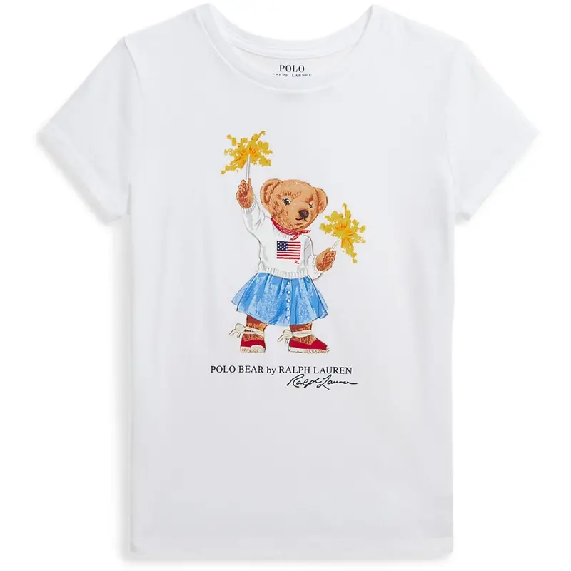 Polo Ralph Lauren White Sparkle Bear T-Shirt 1