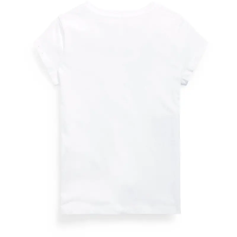 Polo Ralph Lauren White W/ Hint Of Pink Girl T-Shirt 2