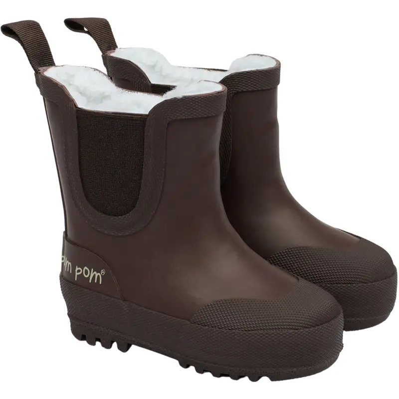 Pom Pom Chocolate Brook Gumboots Thermo Ankle 1