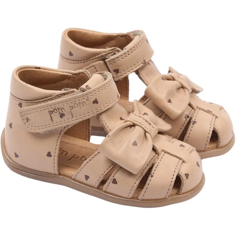 Pom Pom Cloud Cream Pearl Starter Bow Sandal 1